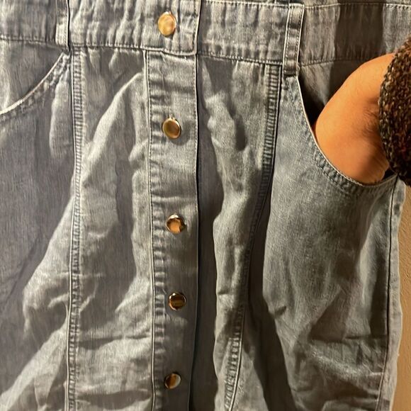 Free People Sami Point Collar Mini Denim Dress - Picture 7 of 13